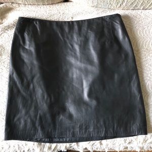 Black Genuine Leather Skirt Sz 4